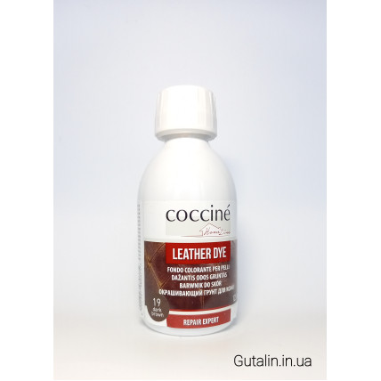Красящий грунт для кожи тёмно-коричневый COCCINE LEATHER DYE 19 / dark brown /