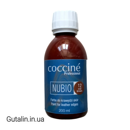 Краска для кромок кожи средне коричневая COCCINE NUBIO 12 / mid brown / 200 мл