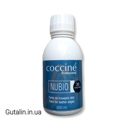Краска для кромок кожи тёмно синяя COCCINE NUBIO 38 / navy blue / 200 мл