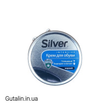 Крем для обуви в металлической банке чёрный SILVER 50 мл