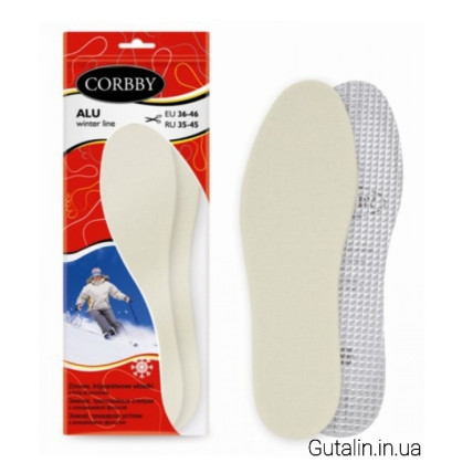 Стельки зимние с алюминиевой фольгой CORBBY ALU