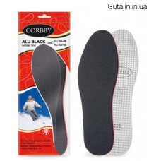 Стельки зимние с алюминиевой фольгой чёрные CORBBY ALU BLACK Стельки зимние с алюминиевой фольгой чёрные CORBBY ALU BLACK